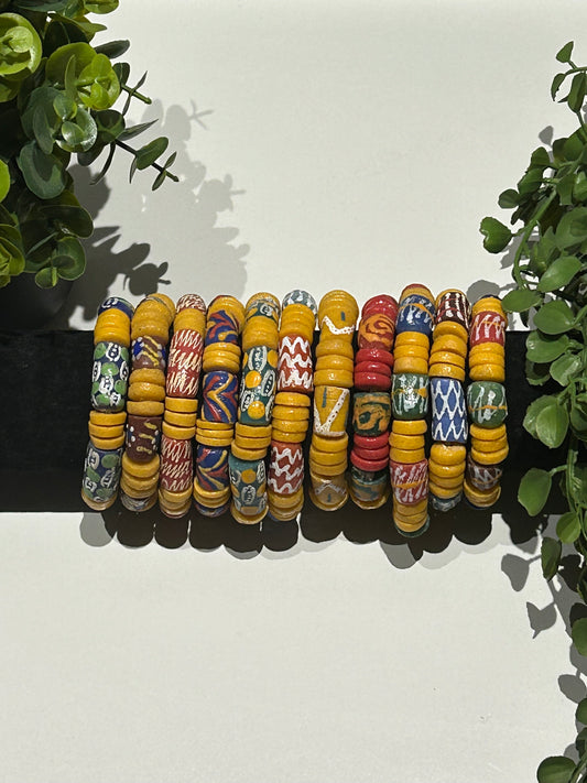 Krobo bead bracelet